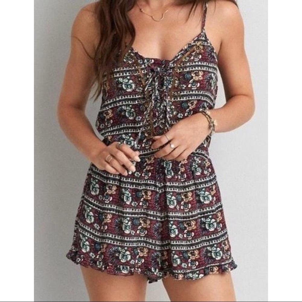 American Eagle Patterned Romper - image 1